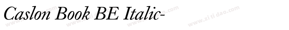 Caslon Book BE Italic字体转换